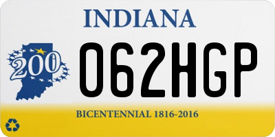 IN license plate 062HGP
