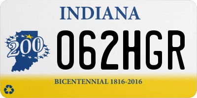 IN license plate 062HGR