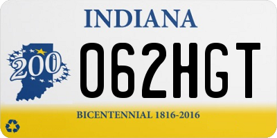 IN license plate 062HGT