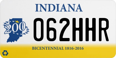 IN license plate 062HHR