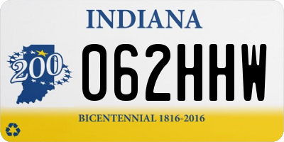 IN license plate 062HHW