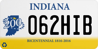 IN license plate 062HIB