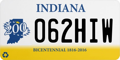 IN license plate 062HIW