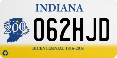 IN license plate 062HJD