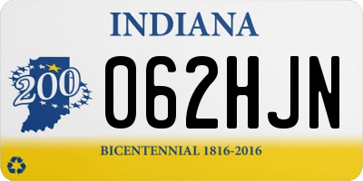 IN license plate 062HJN