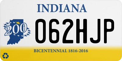 IN license plate 062HJP