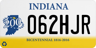 IN license plate 062HJR