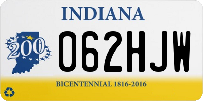 IN license plate 062HJW