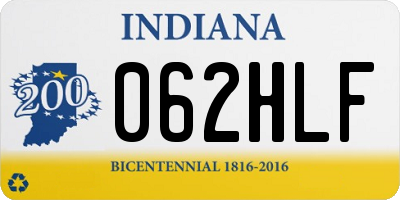 IN license plate 062HLF