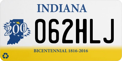 IN license plate 062HLJ