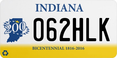 IN license plate 062HLK