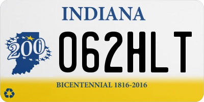 IN license plate 062HLT