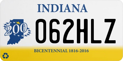 IN license plate 062HLZ