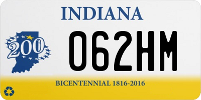 IN license plate 062HM