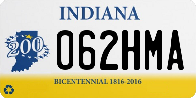 IN license plate 062HMA