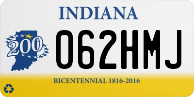 IN license plate 062HMJ