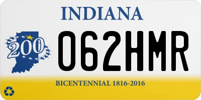 IN license plate 062HMR