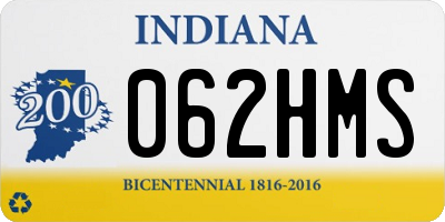 IN license plate 062HMS