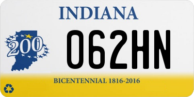 IN license plate 062HN