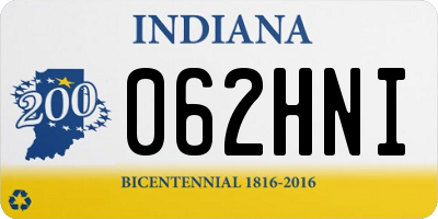 IN license plate 062HNI