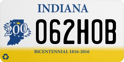IN license plate 062HOB