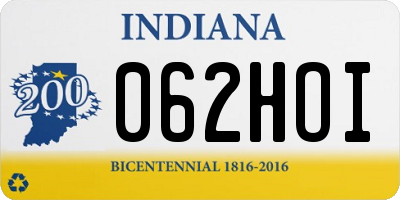 IN license plate 062HOI