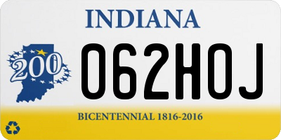 IN license plate 062HOJ