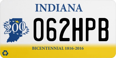 IN license plate 062HPB