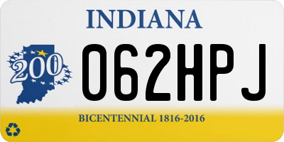 IN license plate 062HPJ