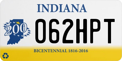 IN license plate 062HPT