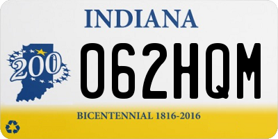 IN license plate 062HQM