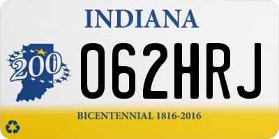 IN license plate 062HRJ
