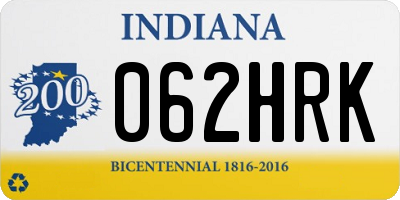 IN license plate 062HRK