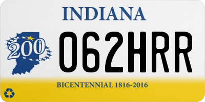 IN license plate 062HRR