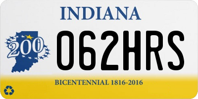 IN license plate 062HRS