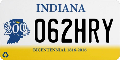 IN license plate 062HRY