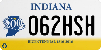 IN license plate 062HSH
