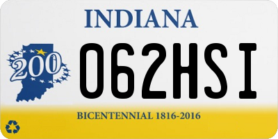 IN license plate 062HSI