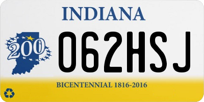 IN license plate 062HSJ