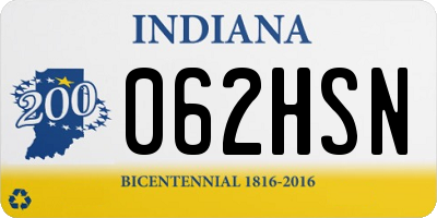 IN license plate 062HSN