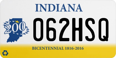 IN license plate 062HSQ