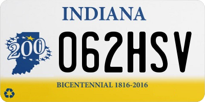 IN license plate 062HSV