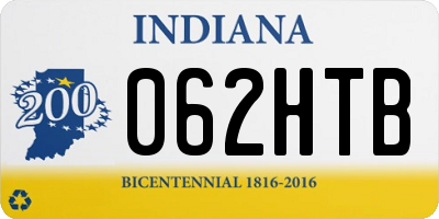 IN license plate 062HTB