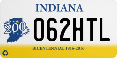IN license plate 062HTL