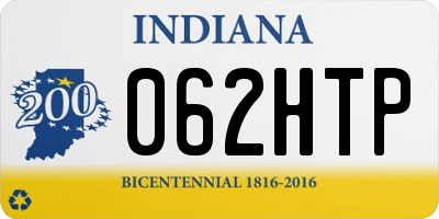 IN license plate 062HTP