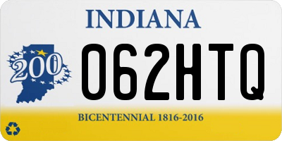 IN license plate 062HTQ