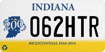 IN license plate 062HTR