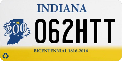 IN license plate 062HTT