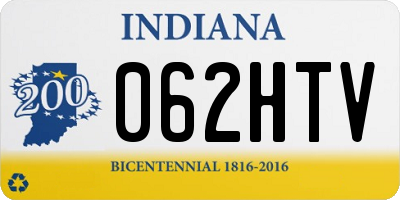 IN license plate 062HTV