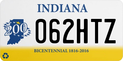 IN license plate 062HTZ